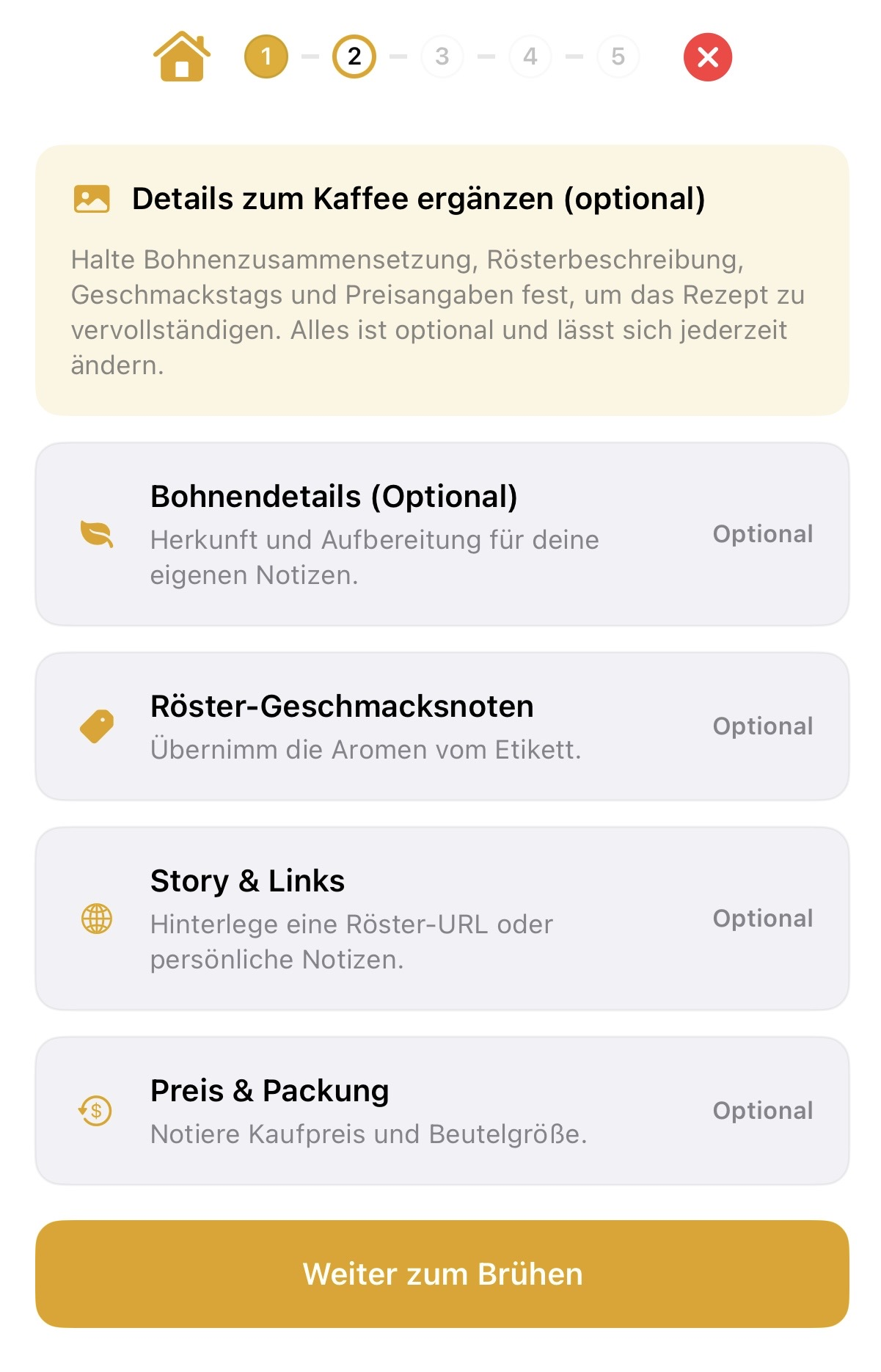 Coffee Rings Shot-Analyse Schritt 2