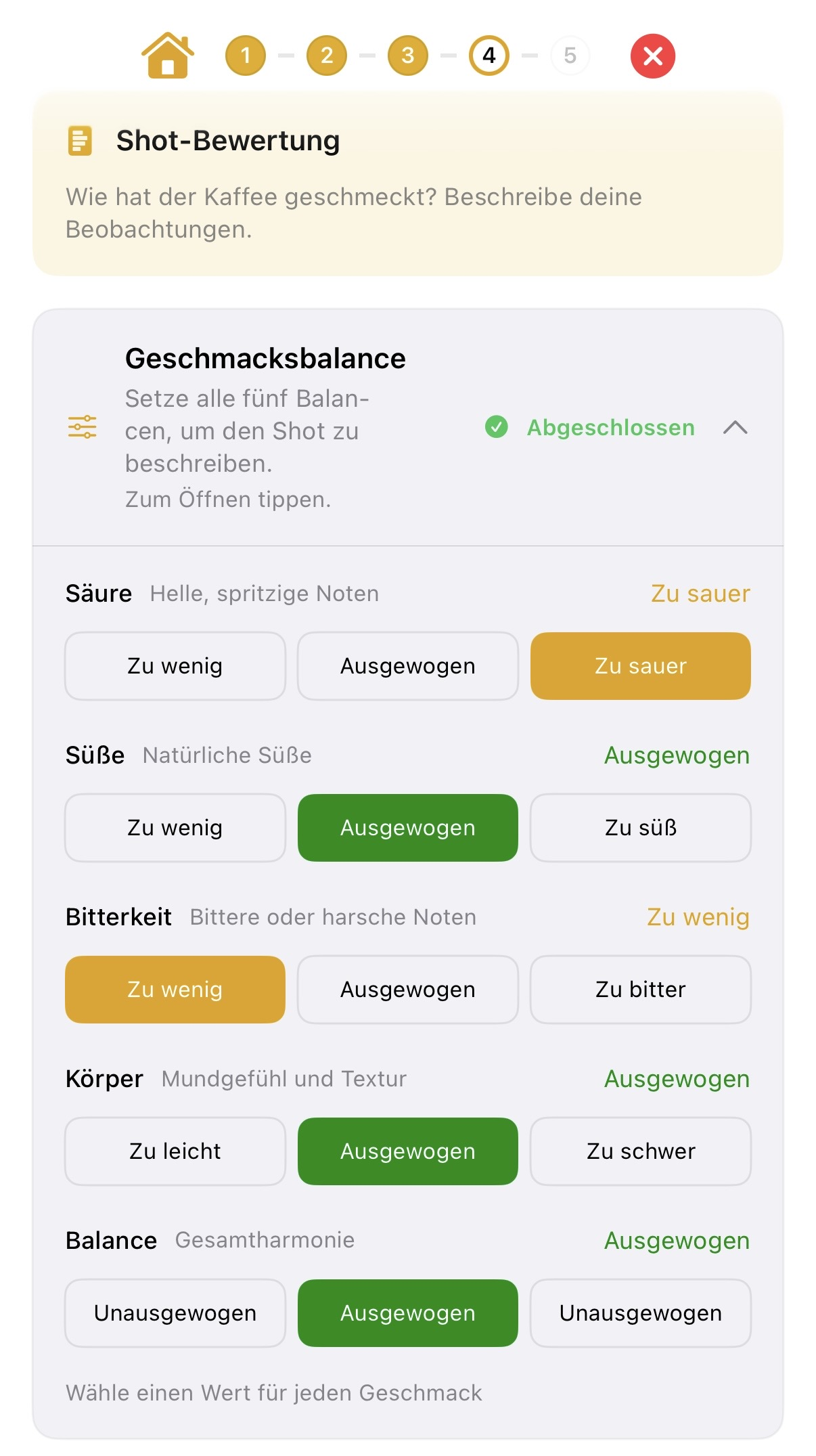 Coffee Rings Shot-Analyse Schritt 4