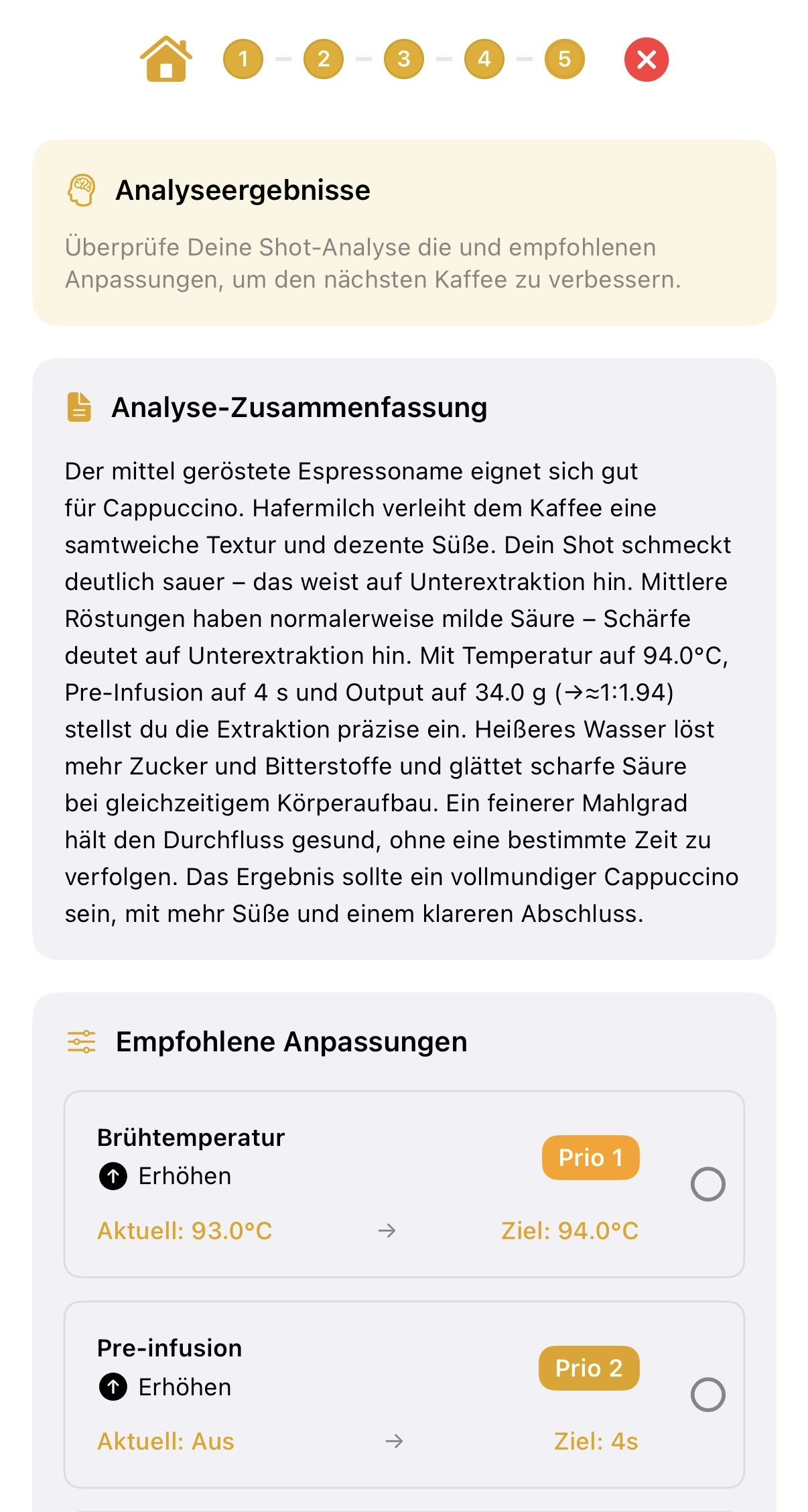 Coffee Rings Shot-Analyse Schritt 5