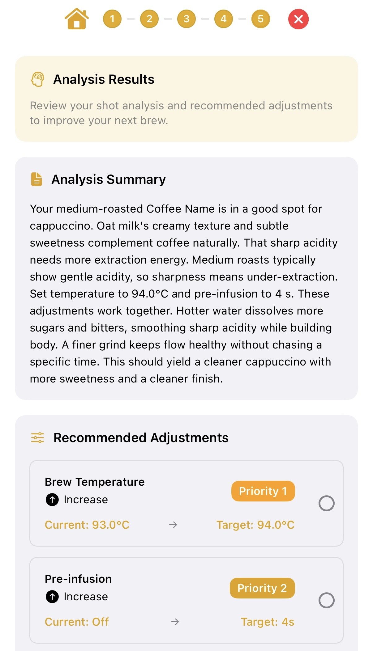 Coffee Rings Shot Analysis Step 5